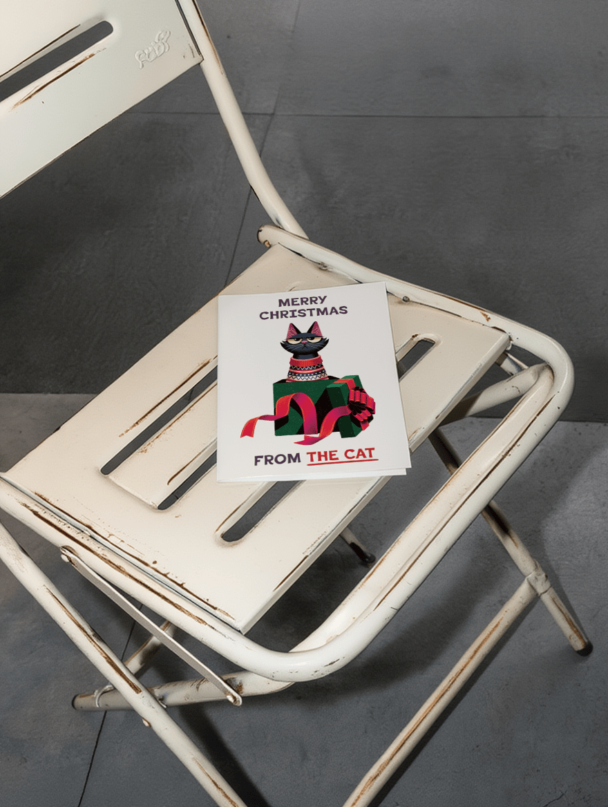 Merry Christmas From the Cat mockup 2
