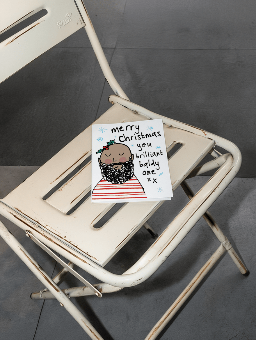 Merry Christmas You Brilliant Baldy One (Version 2) mockup 2