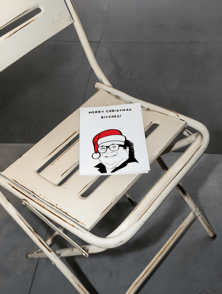Merry Christmas Bitches Card mockup 2
