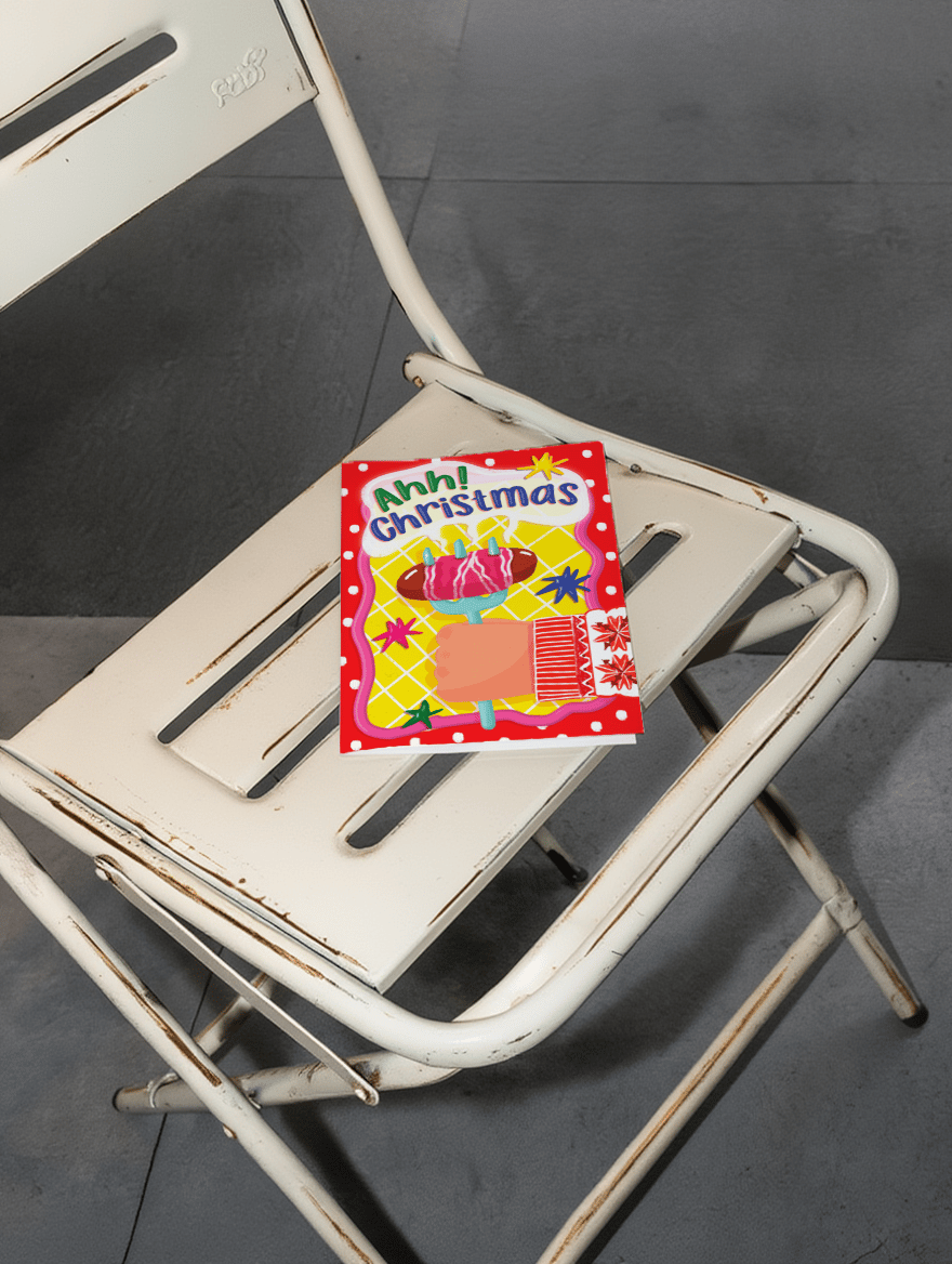 Ahh! Christmas Sausage Christmas Card mockup 1