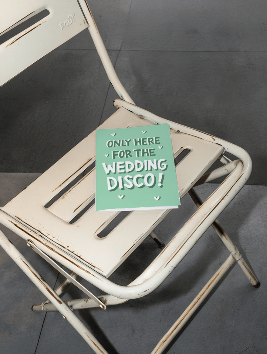 Wedding Disco Celebration Card mockup 2