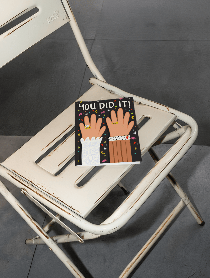 You Did It Wedding Celebration Card mockup 1