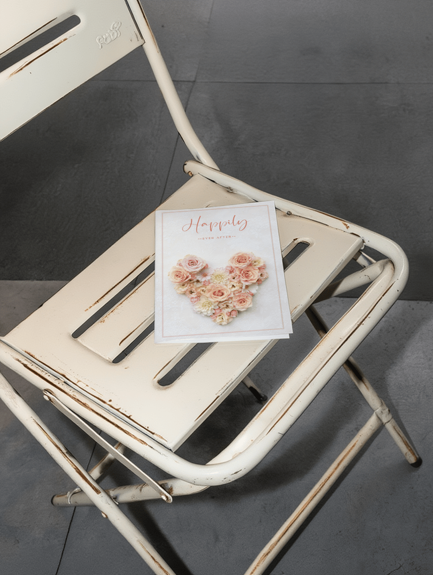 Happily Ever After Floral Card mockup 2