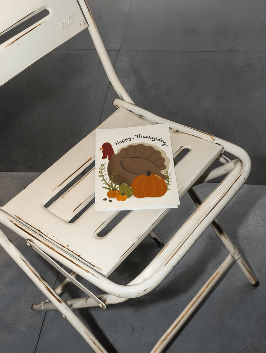 Turkey Thanksgiving Greetings mockup 2