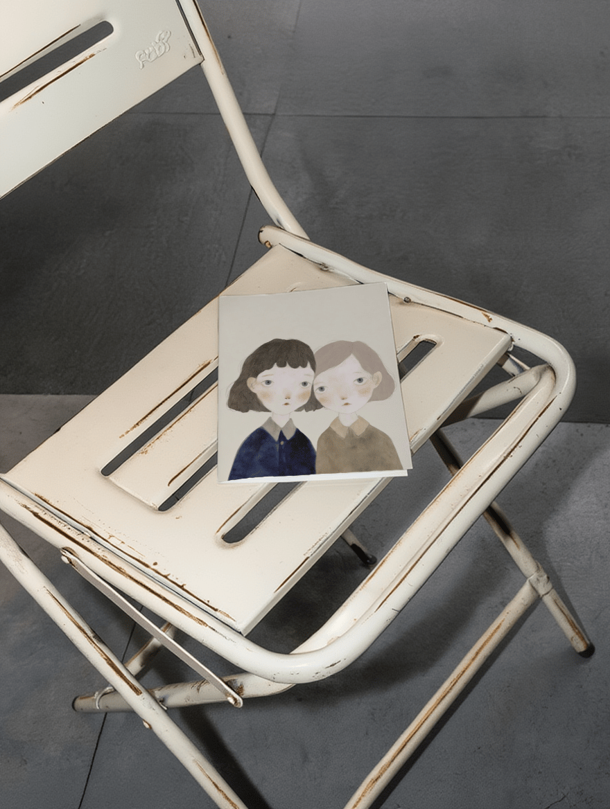 two girls illustration mockup 2