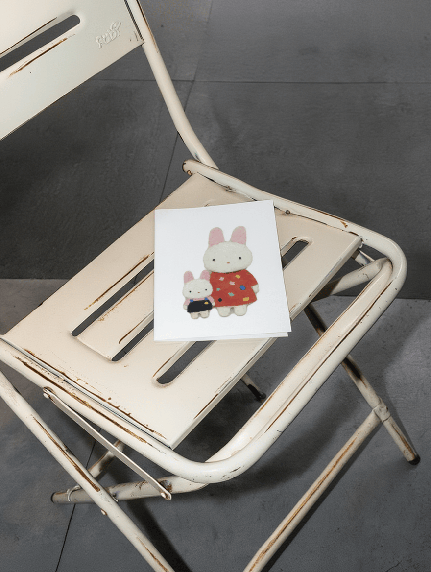 bunnies mom and daughter mockup 2