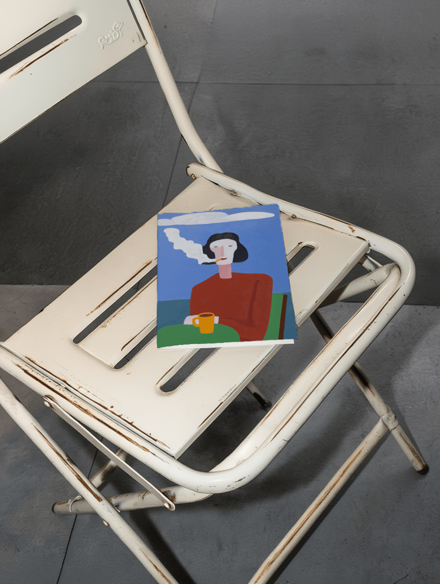 woman smoking a cigarette mockup 2