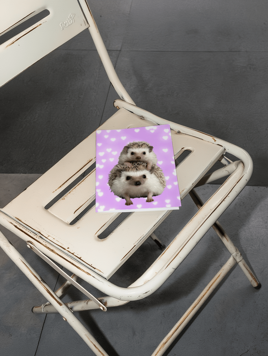 hedgehog mom and baby mockup 2