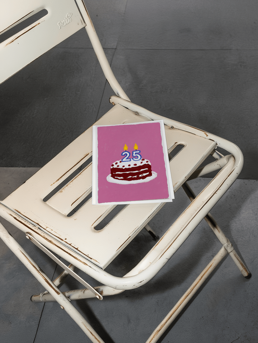 25 cake illustration mockup 2