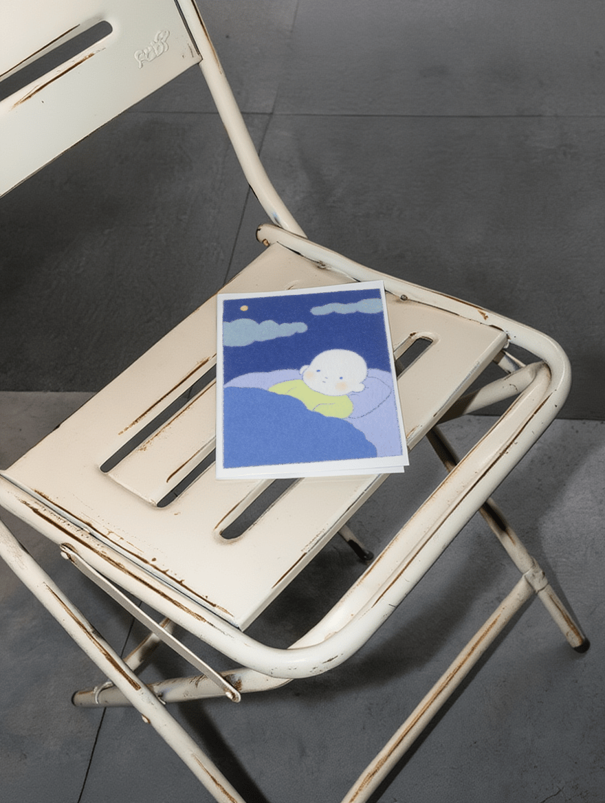 baby in bed under night sky  mockup 2