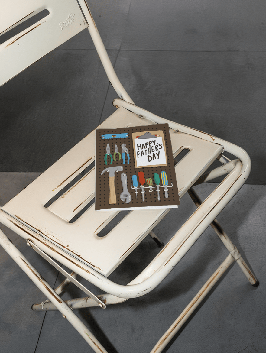Workshop Father's Day Card mockup 2