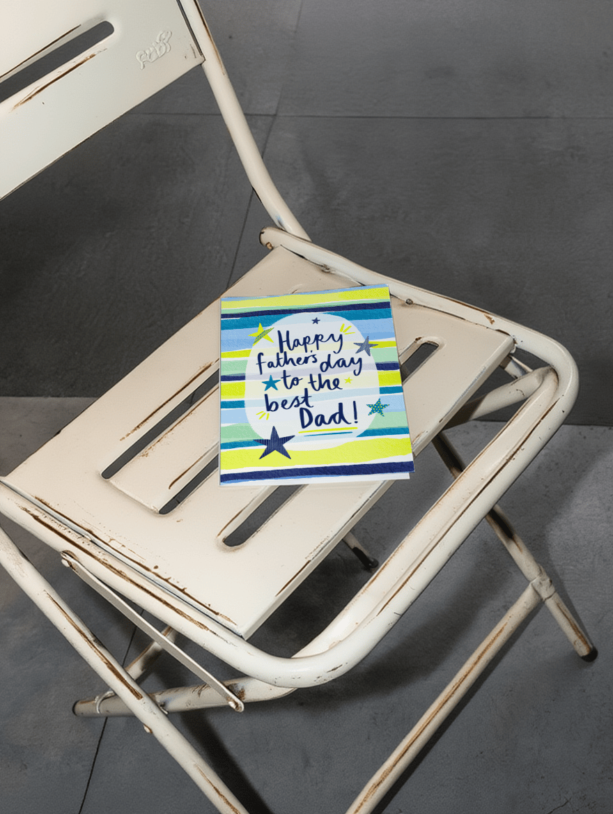 Best Dad Father's Day Card mockup 2