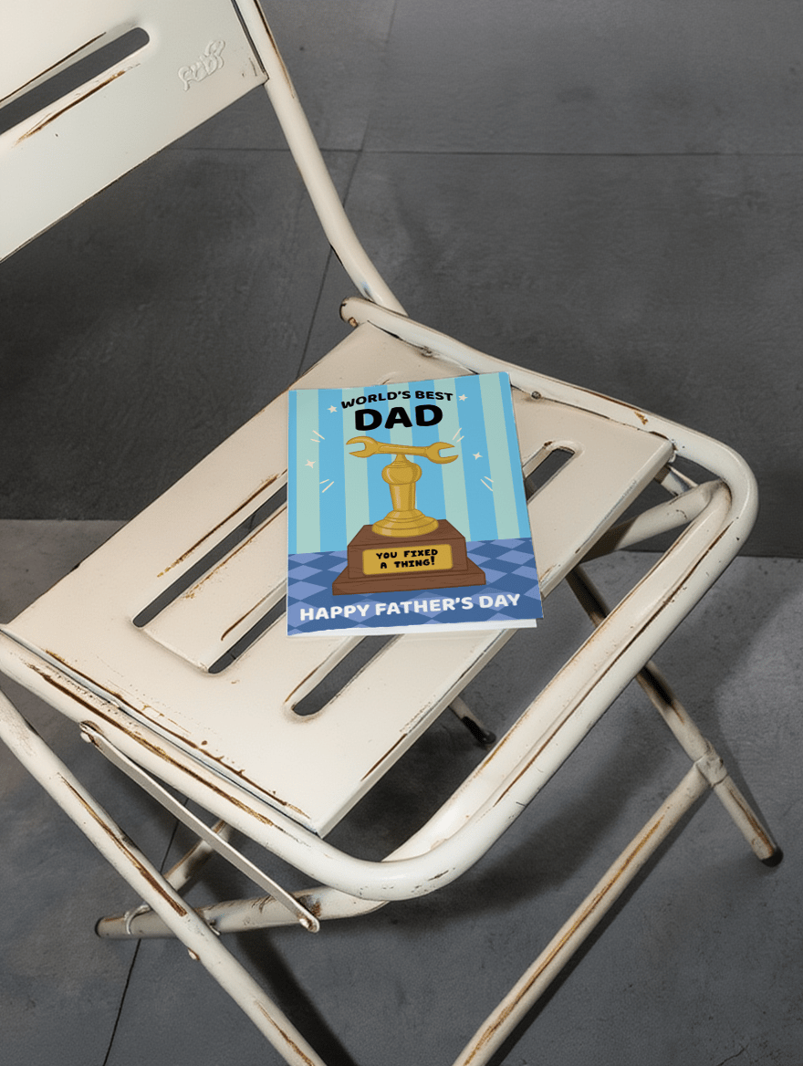 You Fixed a Thing! Trophy Card mockup 2