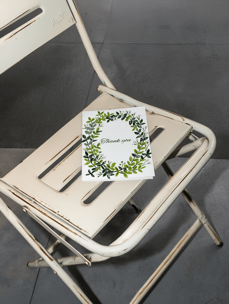 Greenery Wreath Thank You mockup 2