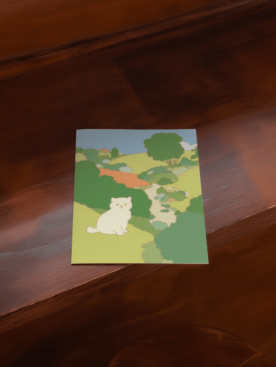 cat in countryside mockup 2