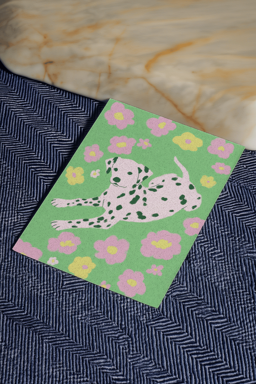 dalmatian laying down mockup 2
