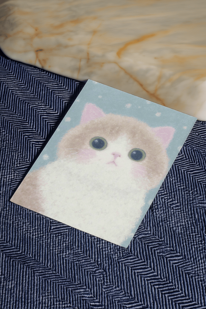 cute brown cat mockup 2