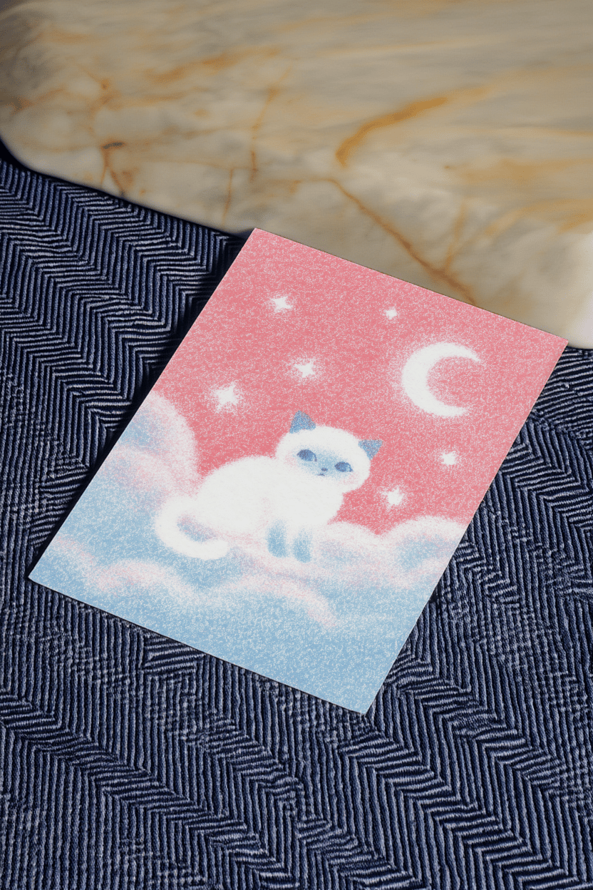 cute siamese cat mockup 2