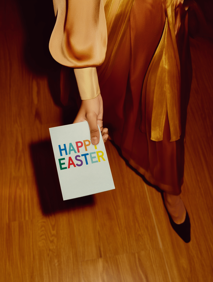 Happy easter colored mockup 2