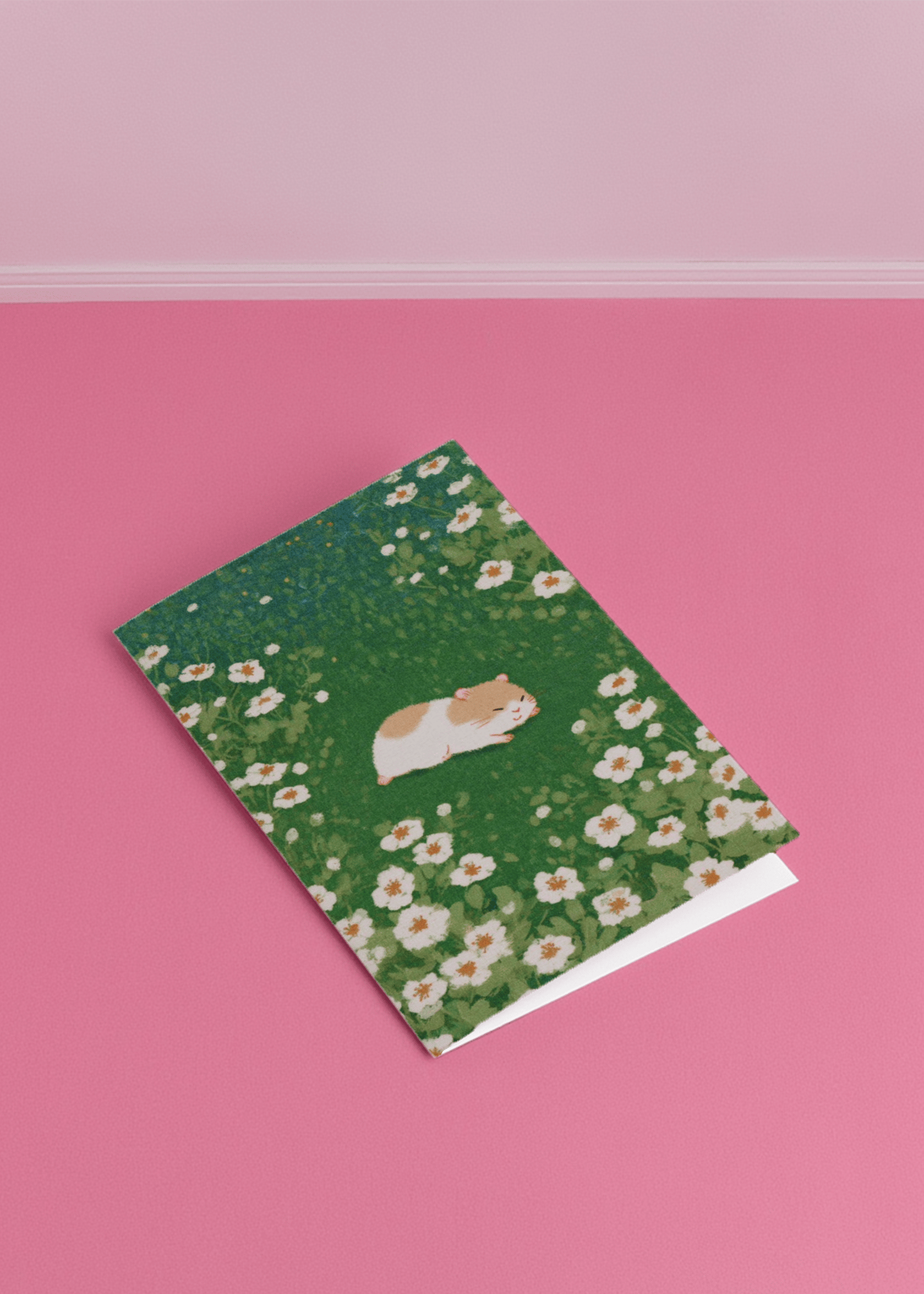 hamster laying in grass mockup 1