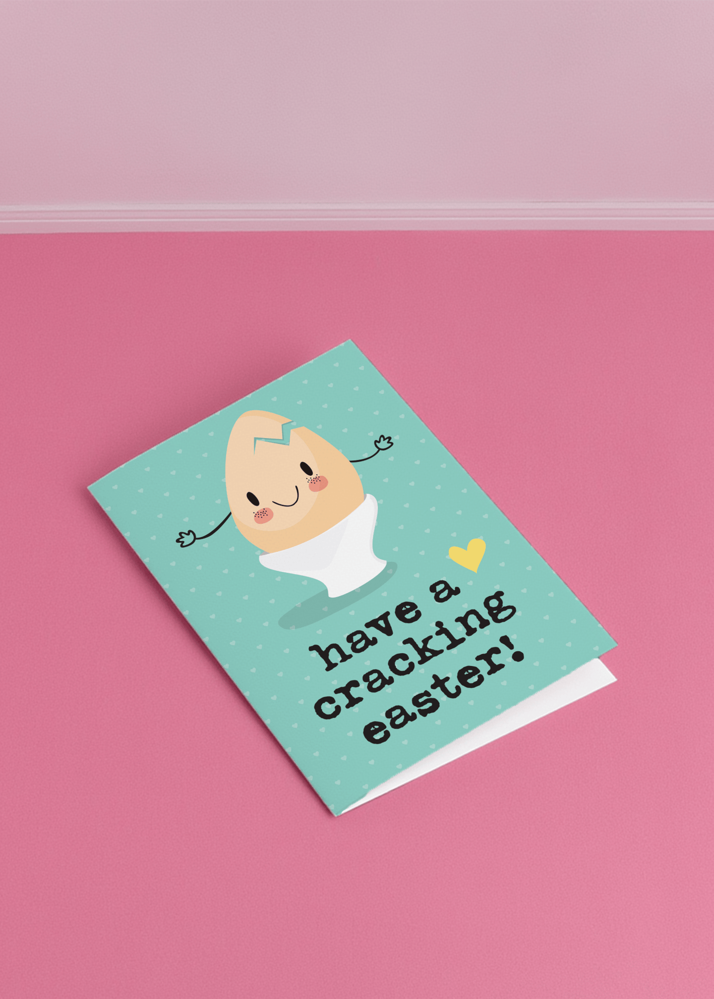 Easter Chic Chick Card mockup 1