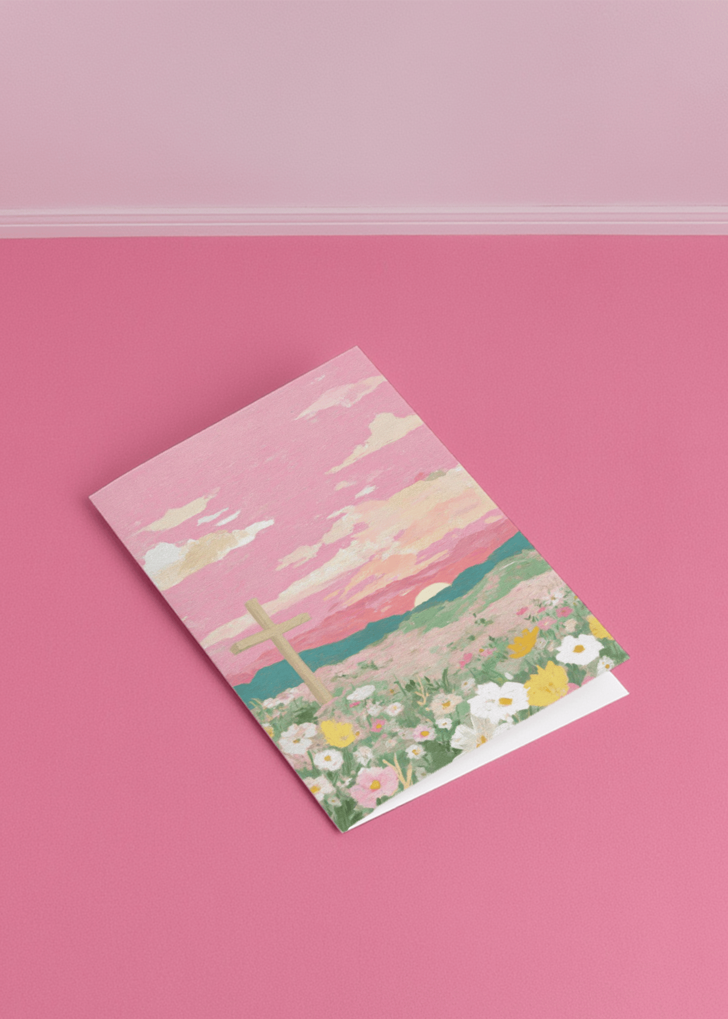 Peaceful Sunrise Sympathy Card mockup 1