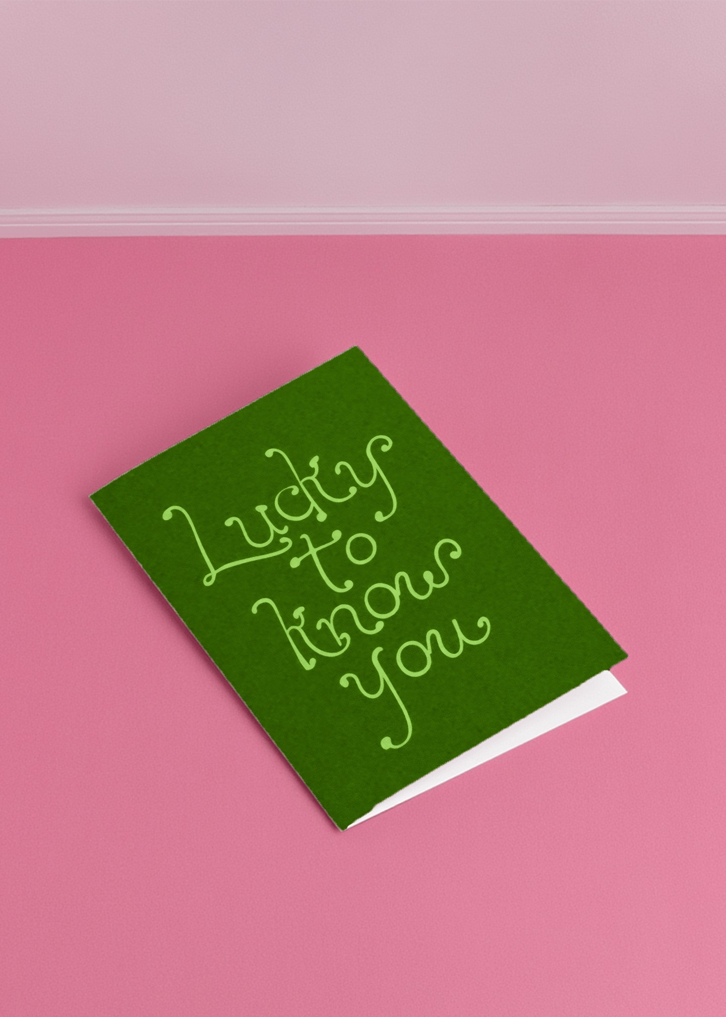 Lucky to Know You Card mockup 1