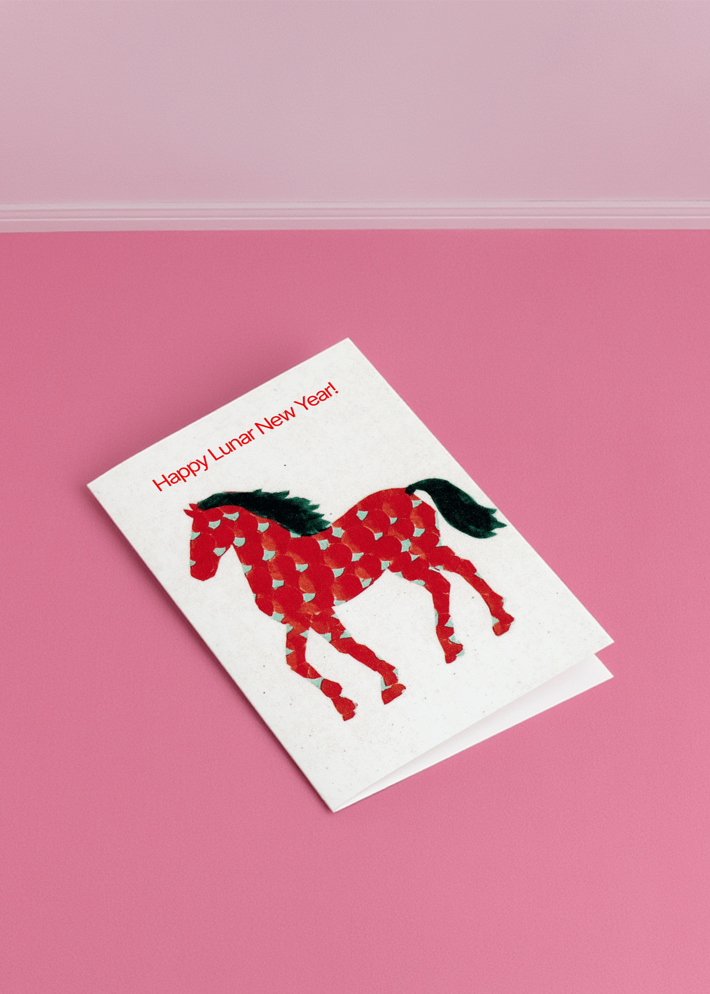 Festive Horse Lunar New Year Card mockup 1