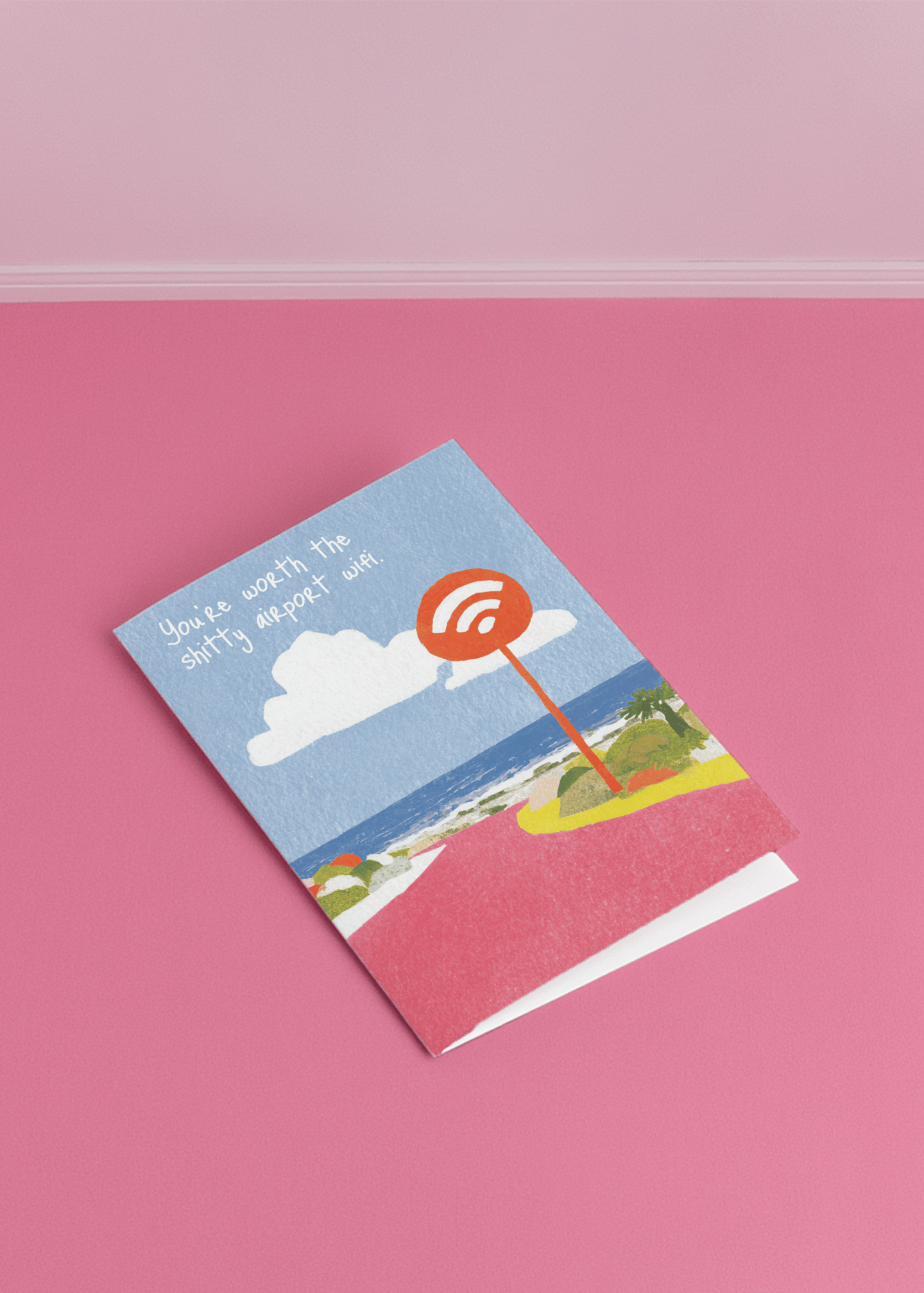 You're Worth the Wait Card mockup 1