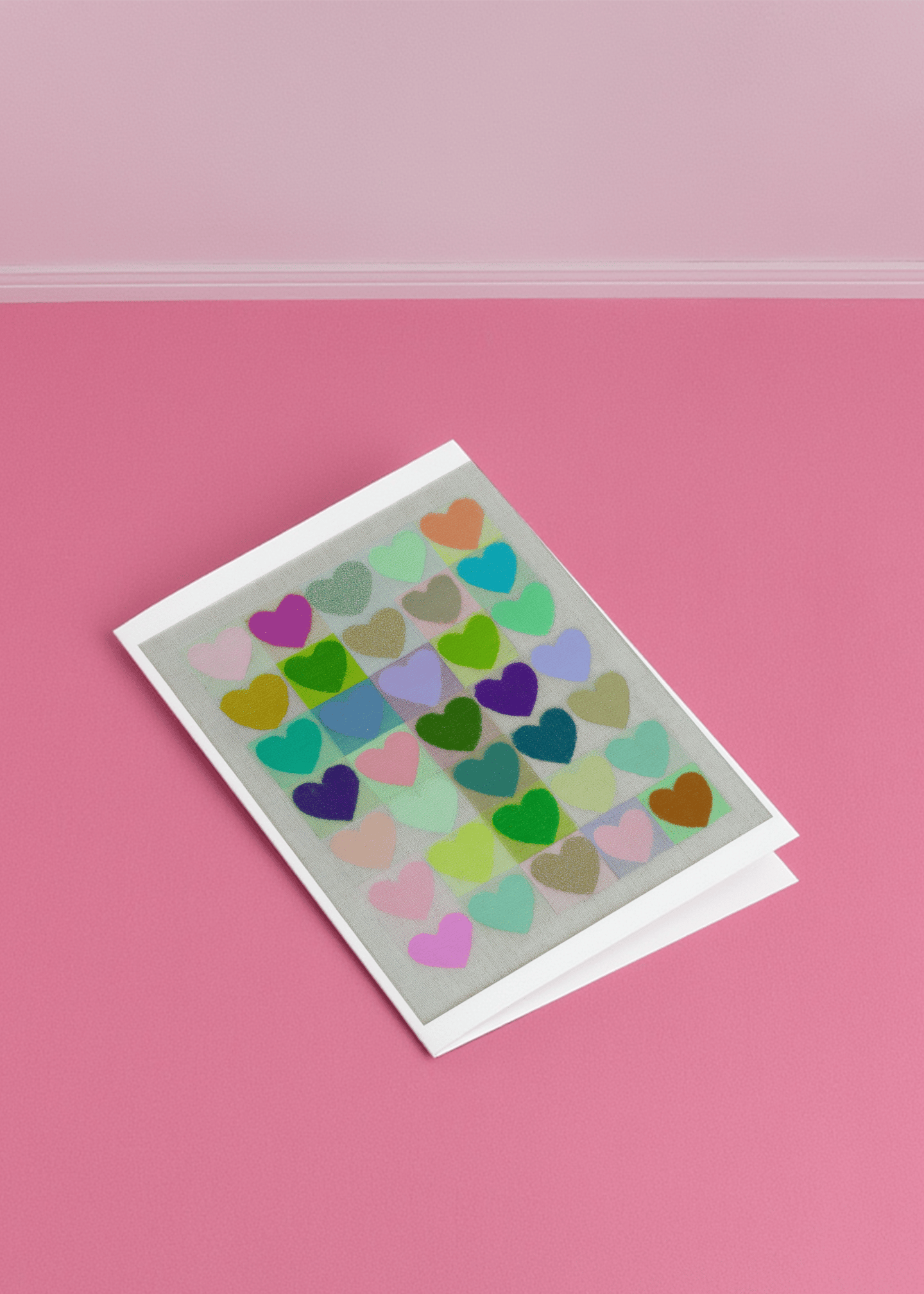 Colorful Heart Grid Card mockup 1