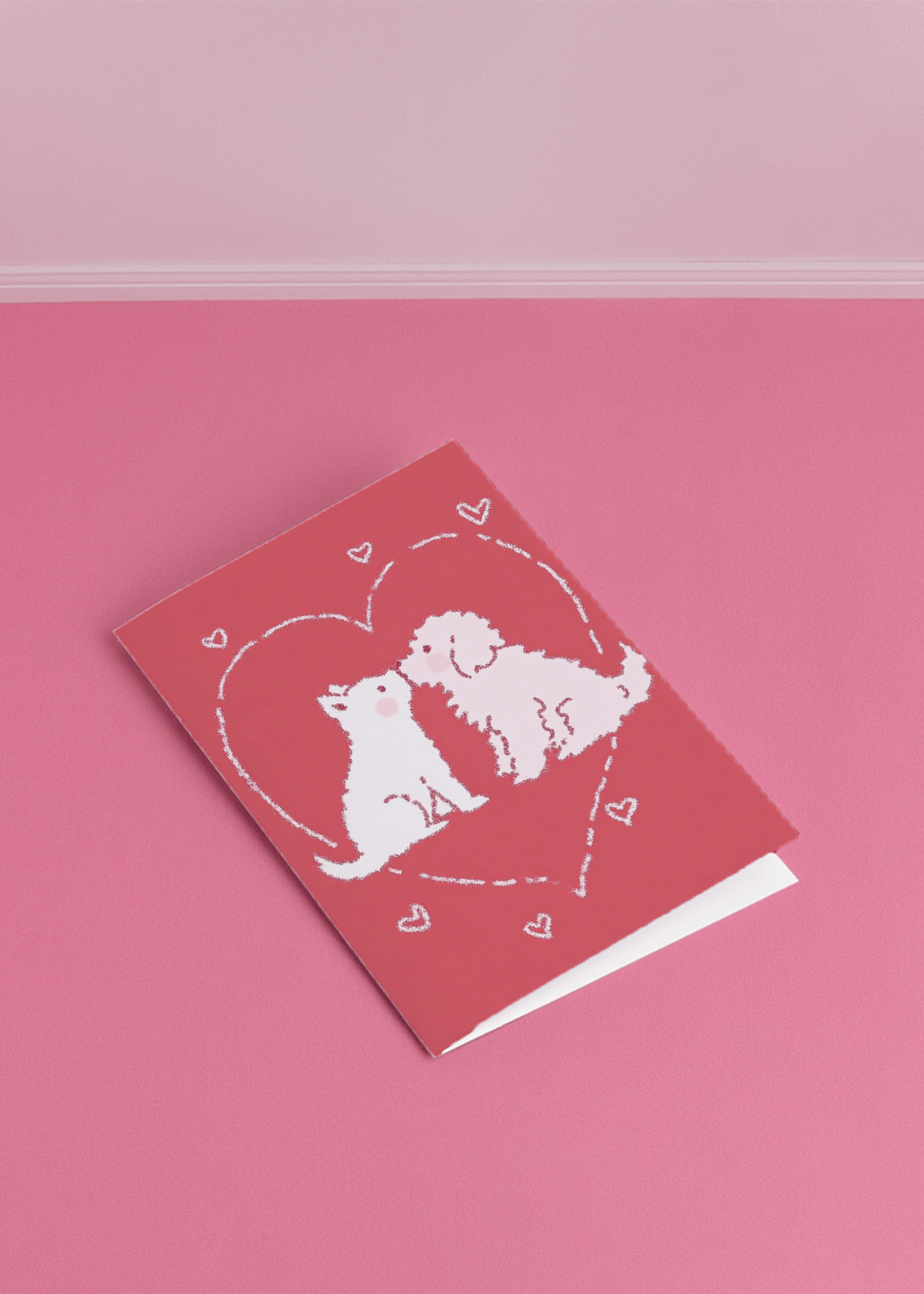 Adorable Puppy Love Greeting Card mockup 1