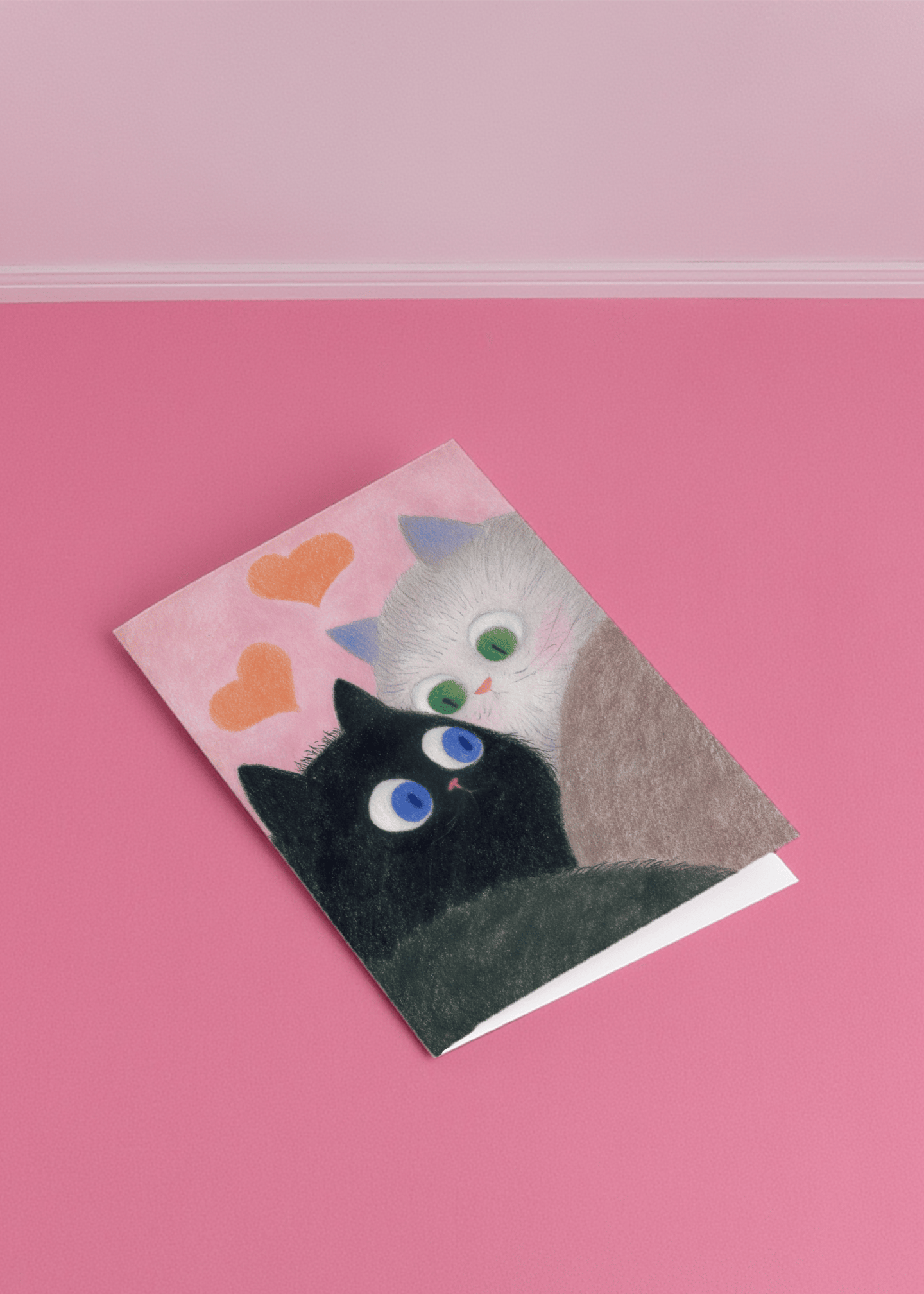 Purrfect Love Cats Card mockup 1