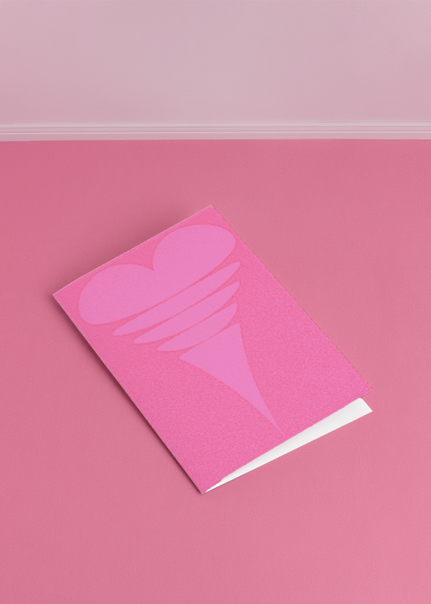 Spiral Heart Pink Card mockup 1