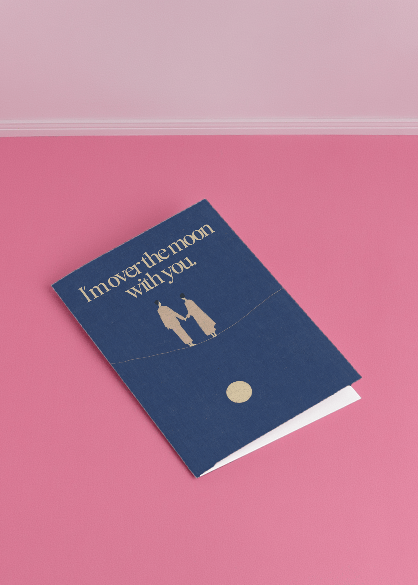 Over the Moon With You Card mockup 1