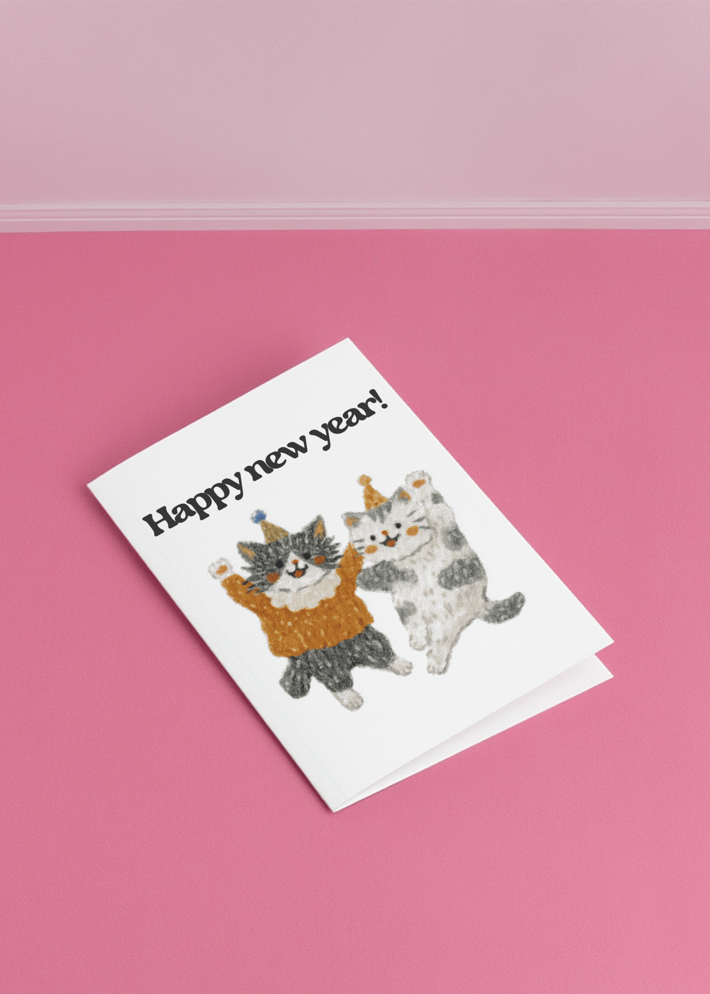 Feline Festive New Year Greeting mockup 1