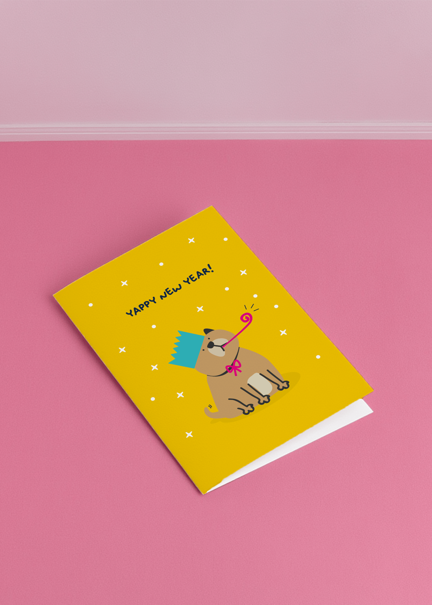 Yappy New Year Cheer Card mockup 1