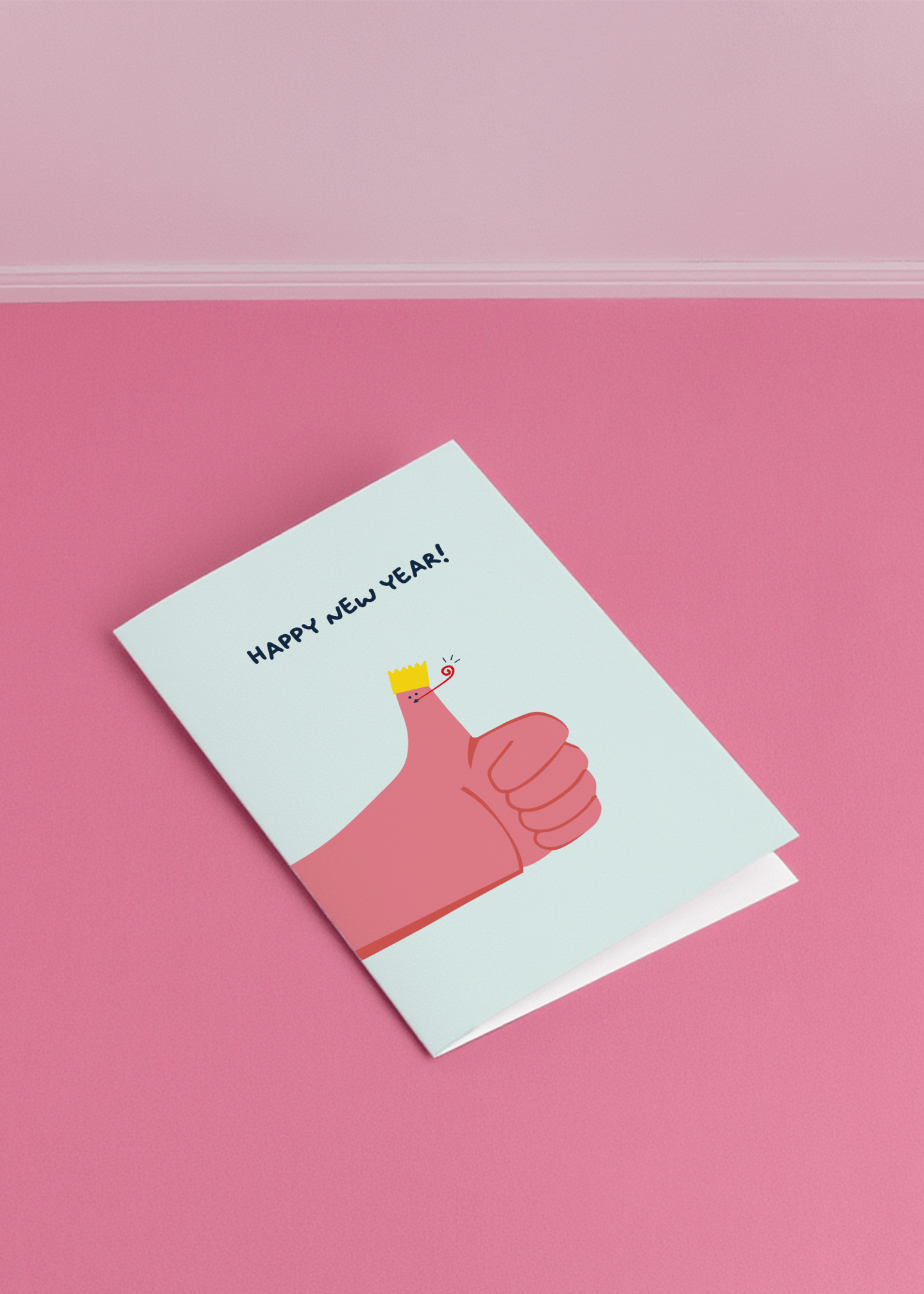 Festive New Year Thumbs Up! mockup 1
