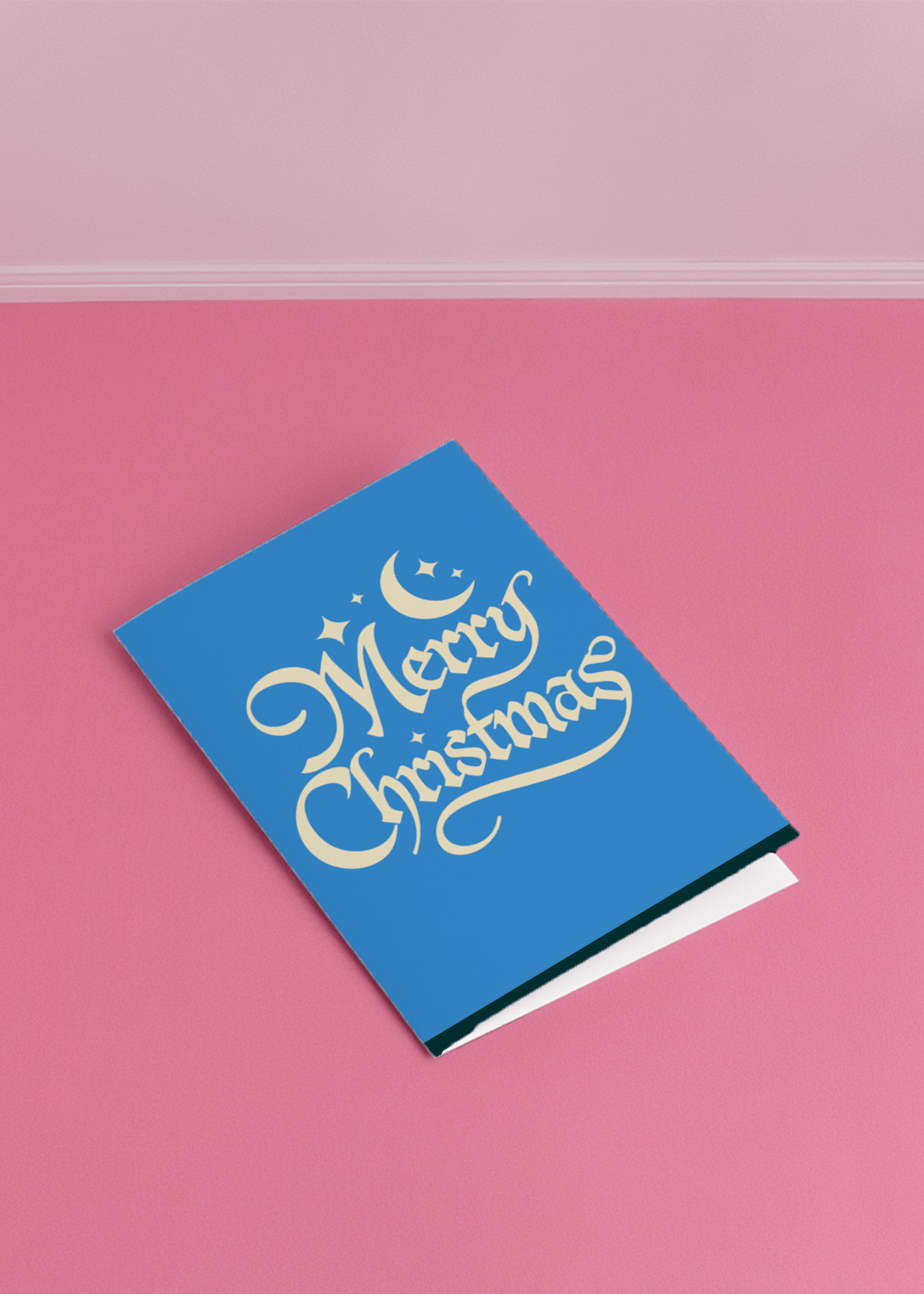 Starry Merry Christmas Card mockup 1
