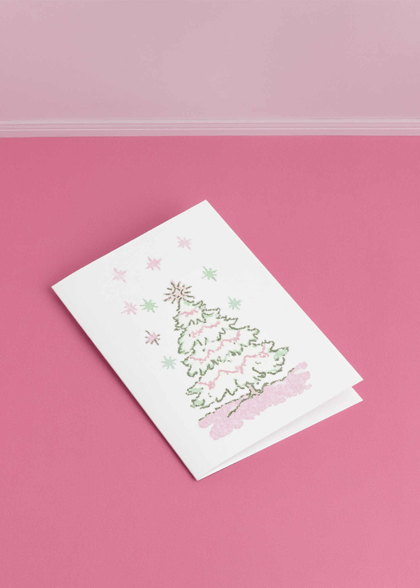 Whimsical Tree Holiday Card mockup 1