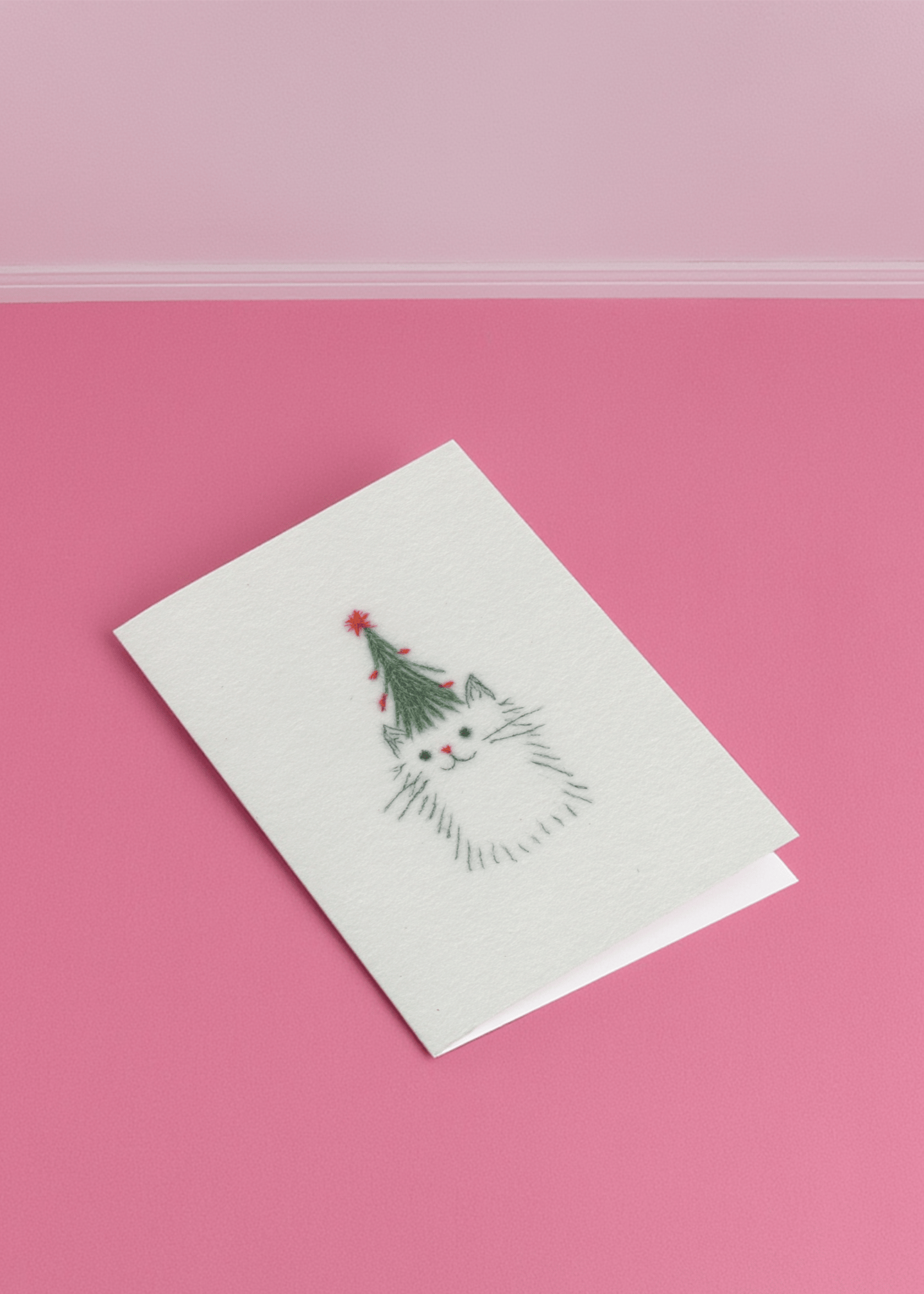 Festive Cat in a Christmas Hat mockup 1