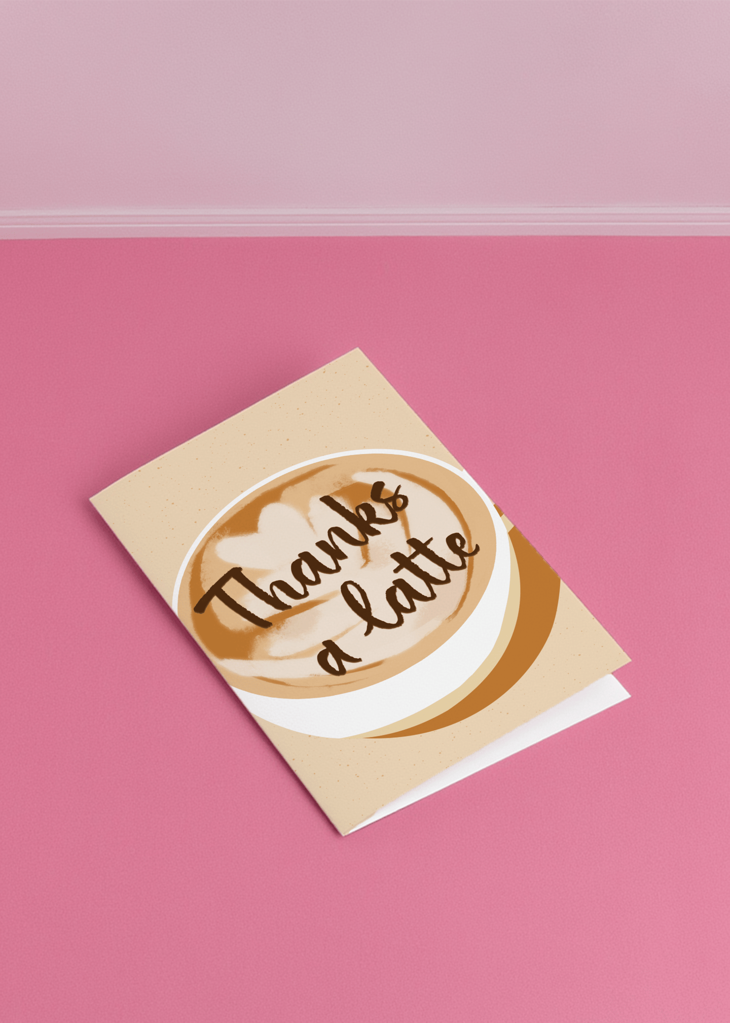 Thanks a Latte! Coffee Card mockup 1