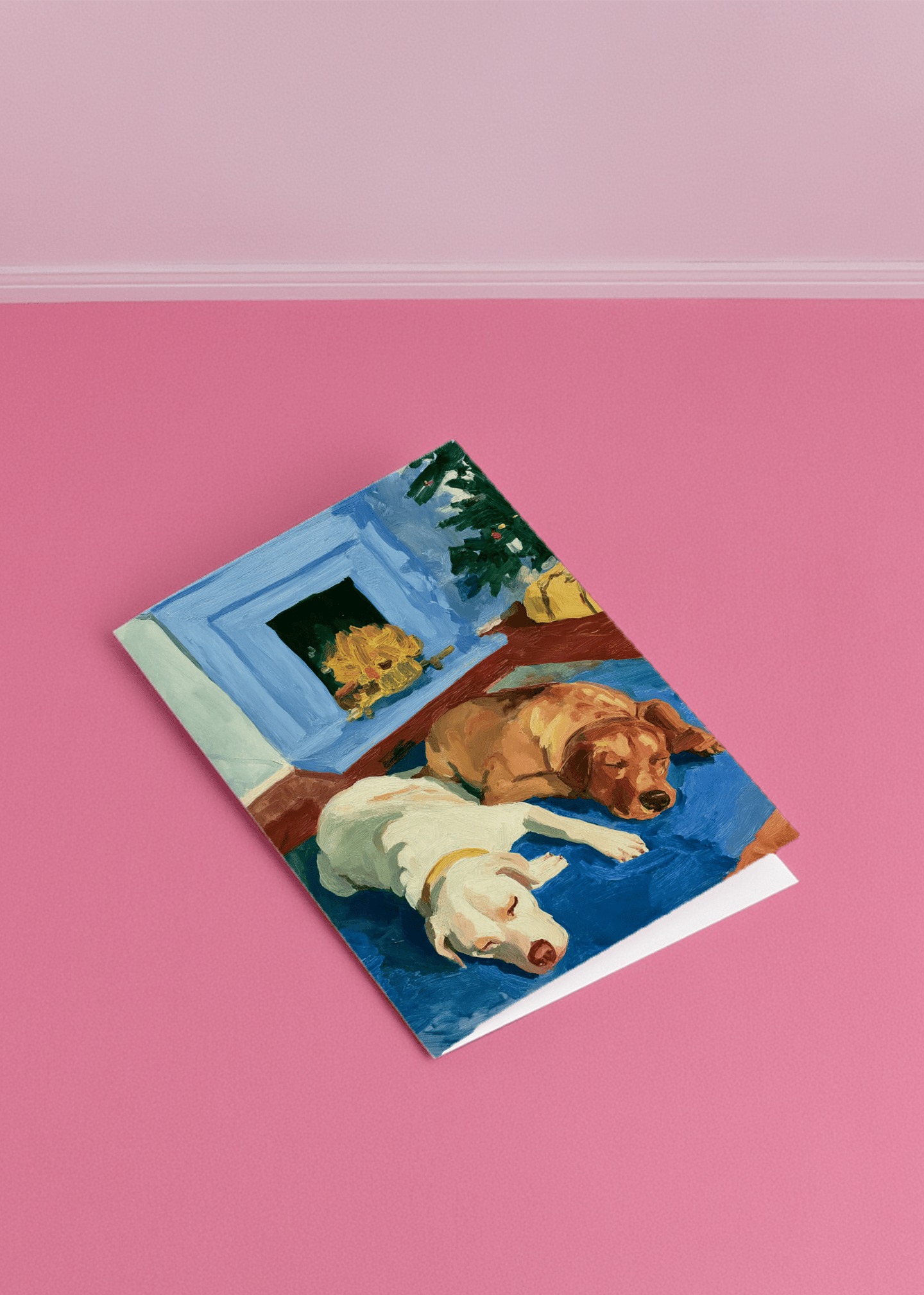 Cozy Canine Christmas Holiday Card mockup 1