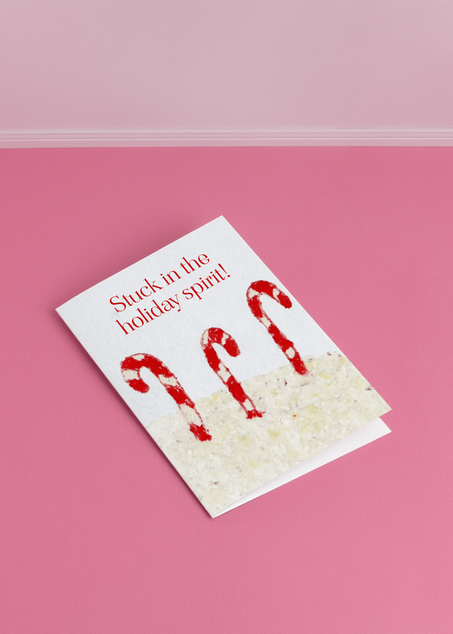 Candy Cane Holiday Cheer Card mockup 1