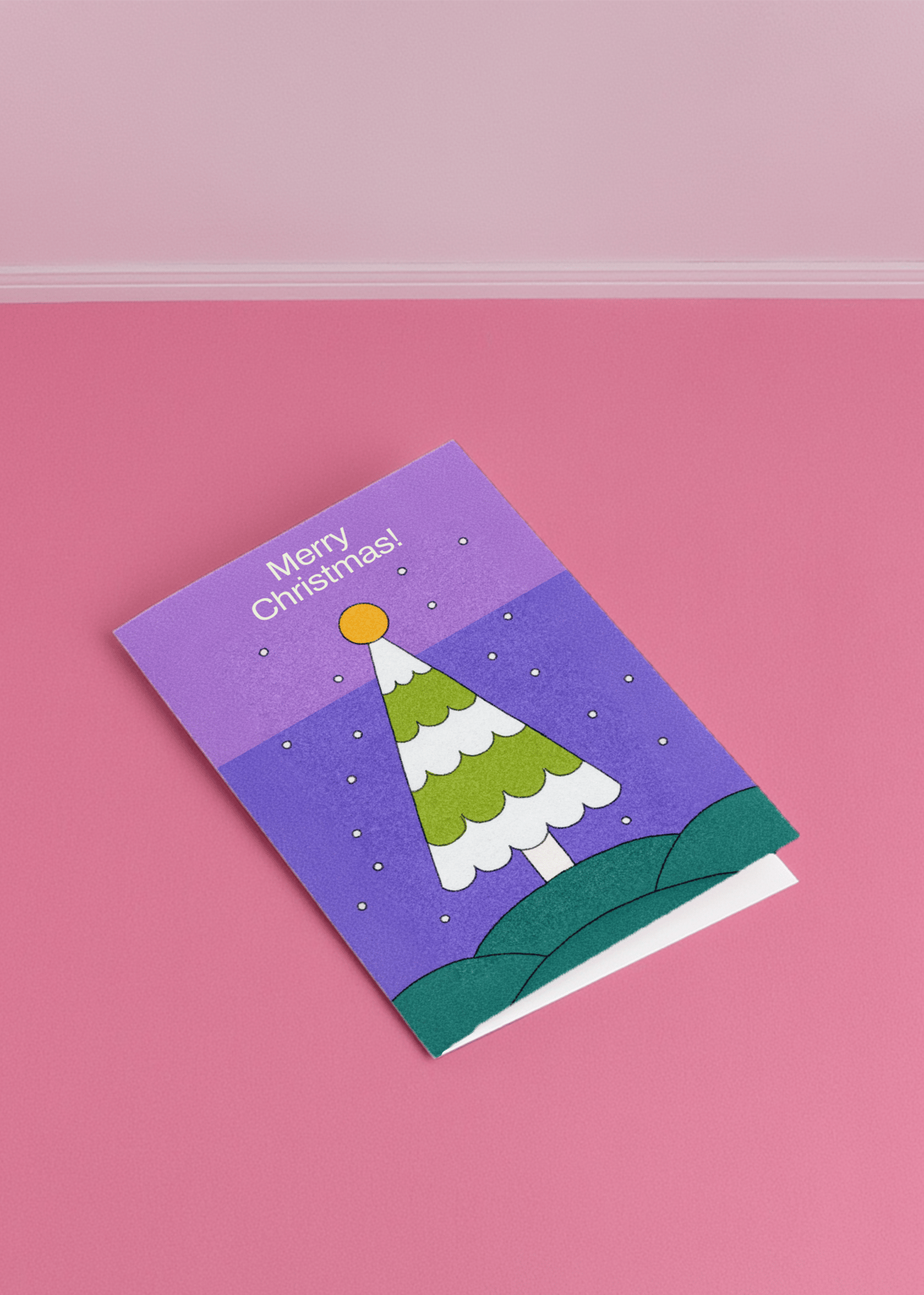 Cheerful Christmas Tree Card mockup 1