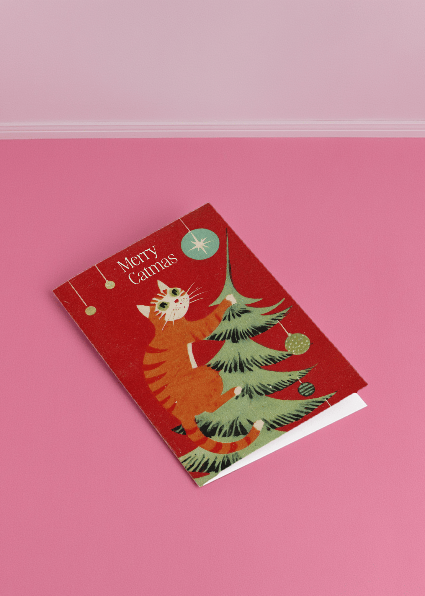 Merry Catmas Holiday Card mockup 1