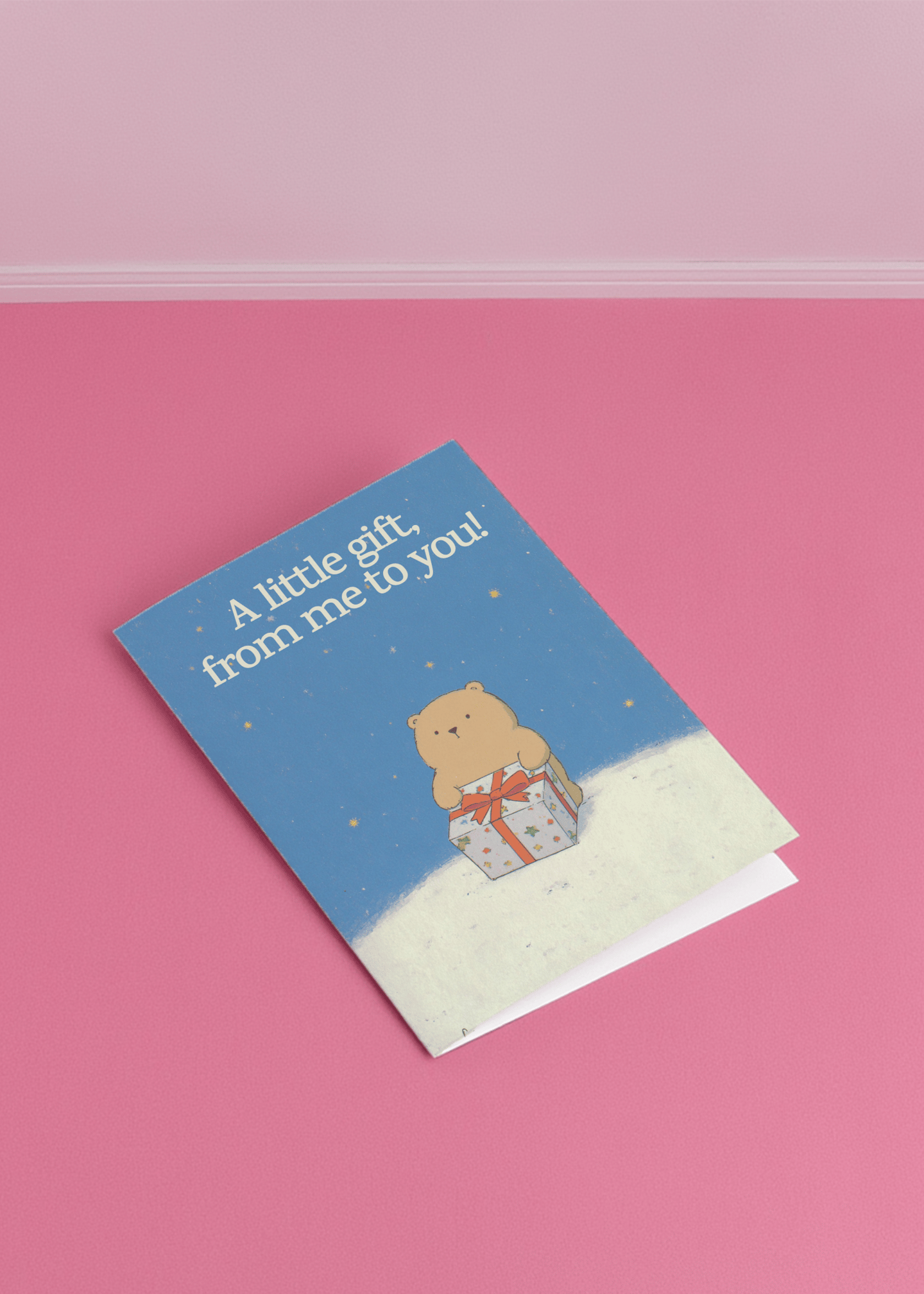 Sweet Gift Bear Surprise Card mockup 1