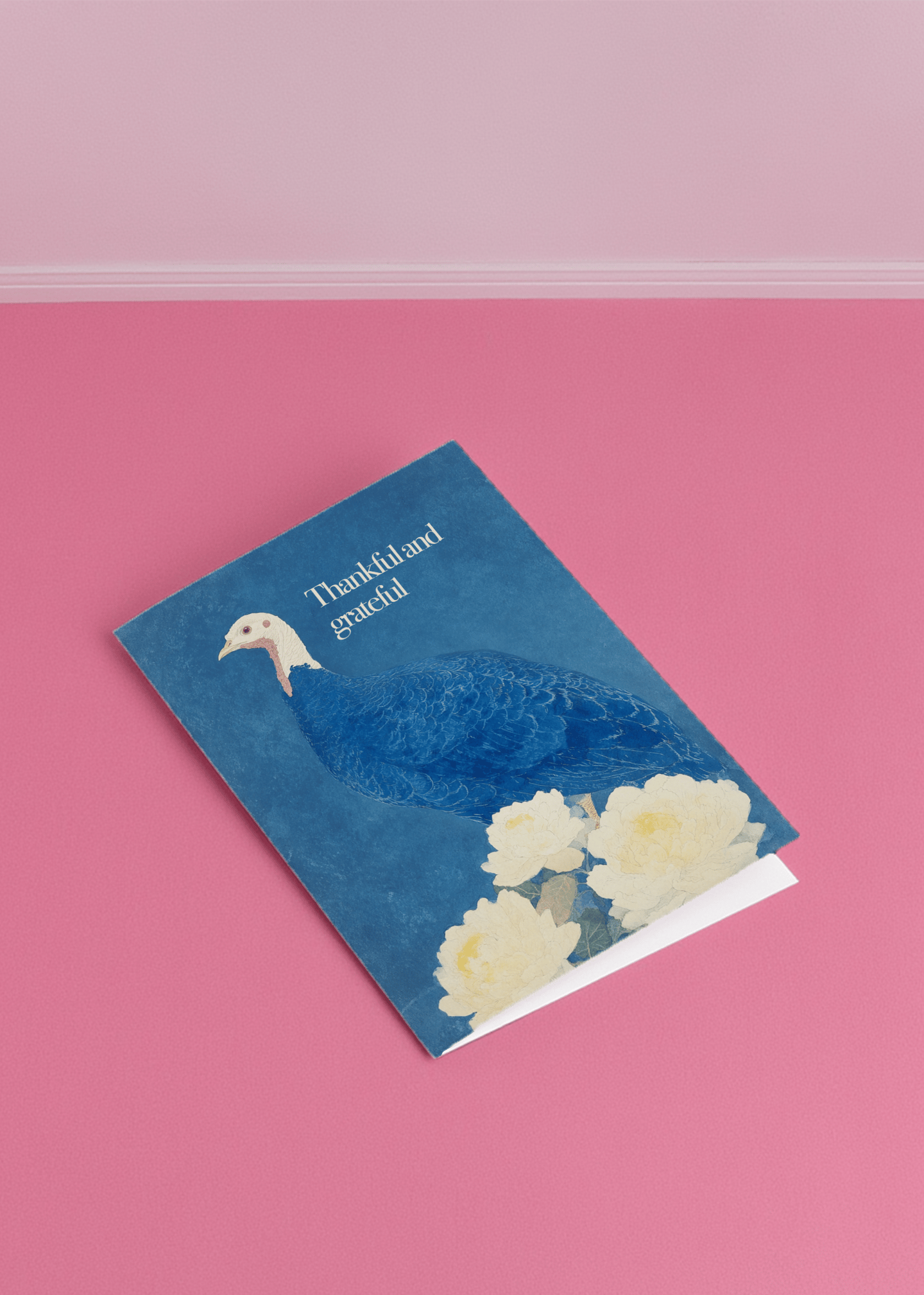 Grateful Turkey Greeting Card mockup 1