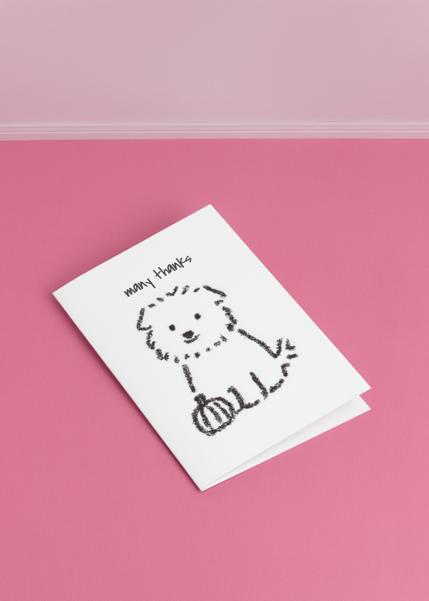 Cute Puppy Thank You Card mockup 1