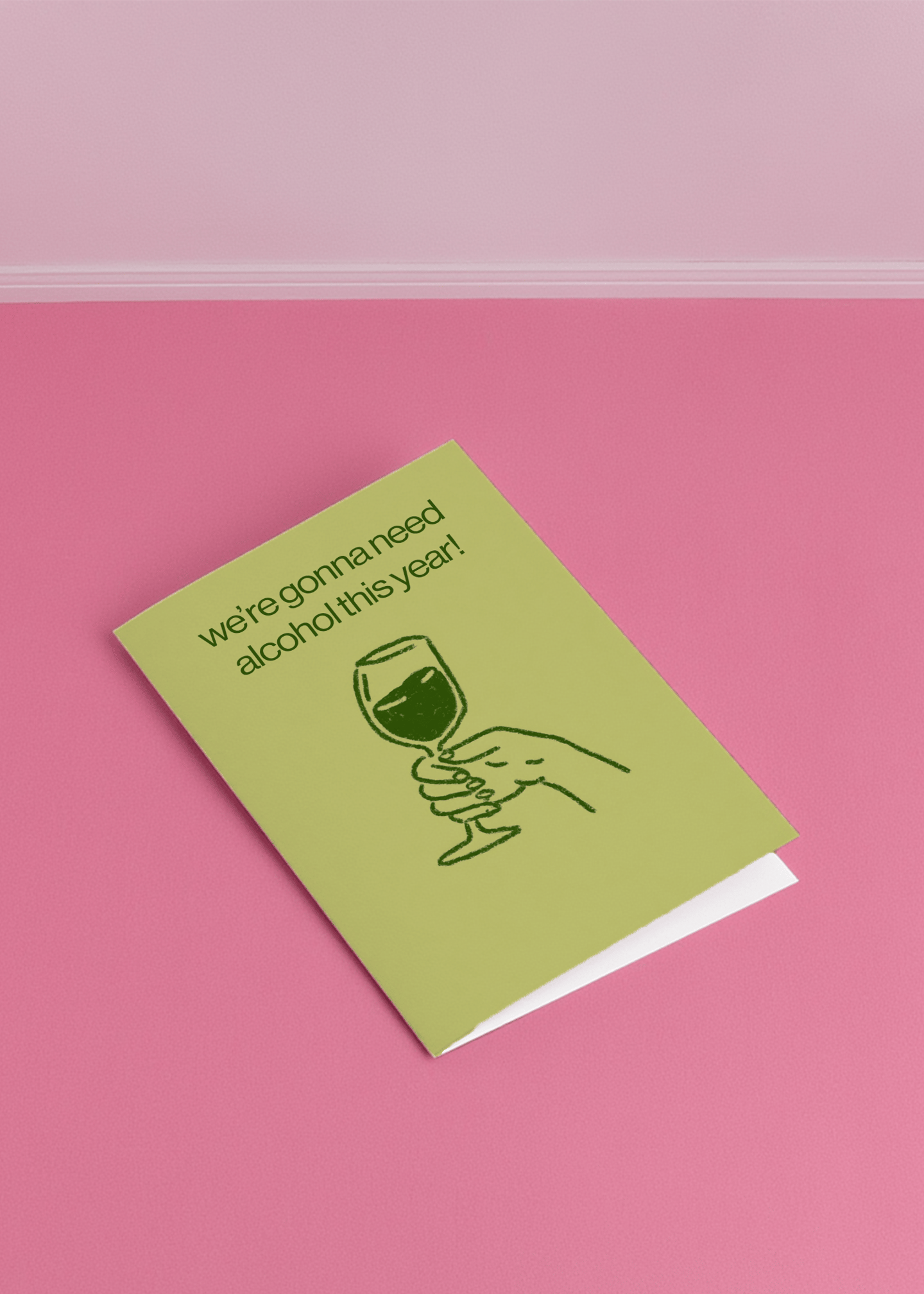 Cheers to Surviving the Year Card mockup 1