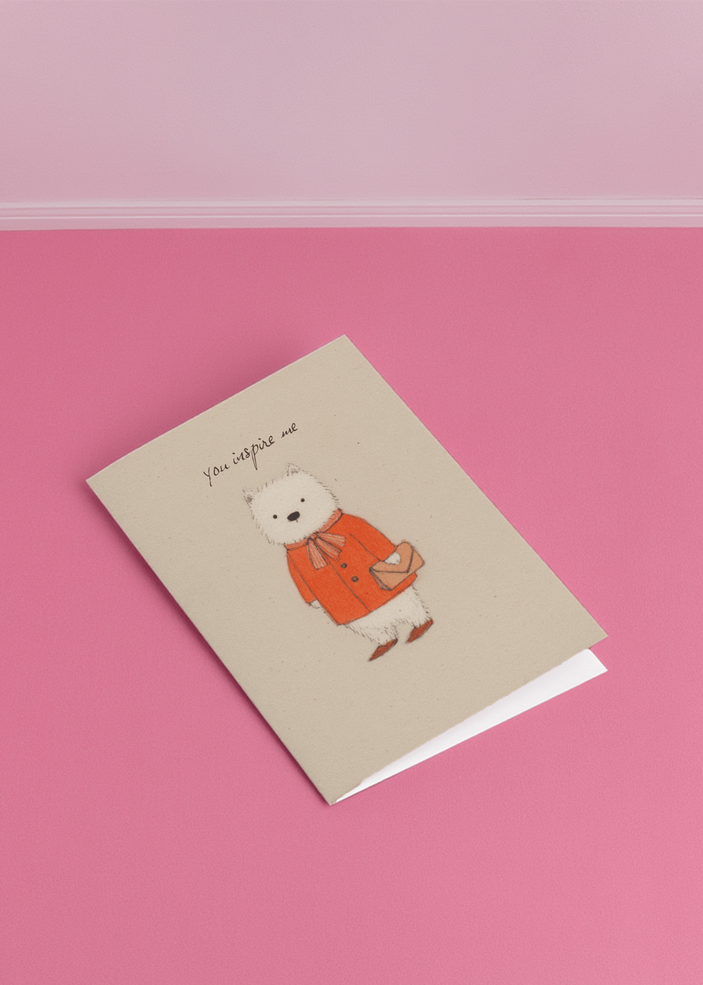 Inspiring Bear Greeting Card mockup 1